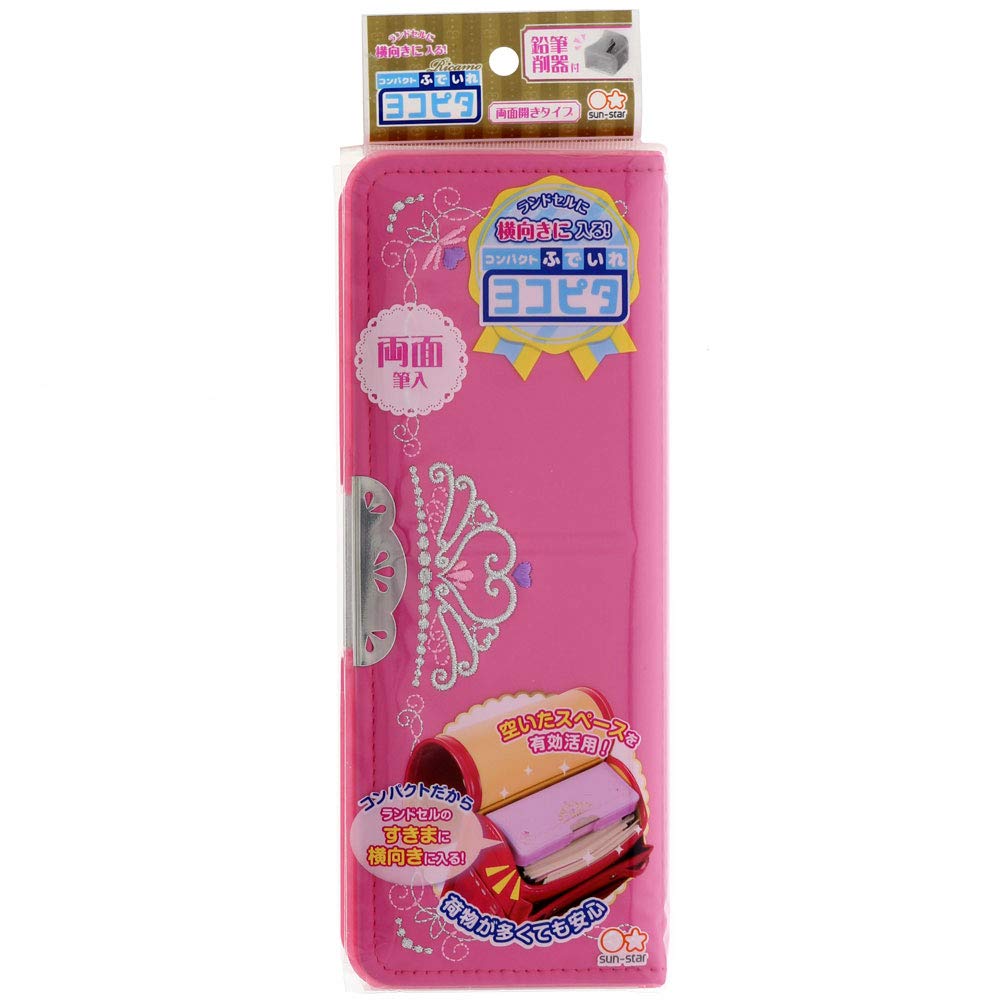 Sunstar Stationery S1312766 Compact Pencil Case, Yokoita Ricamo, Pink Pink
