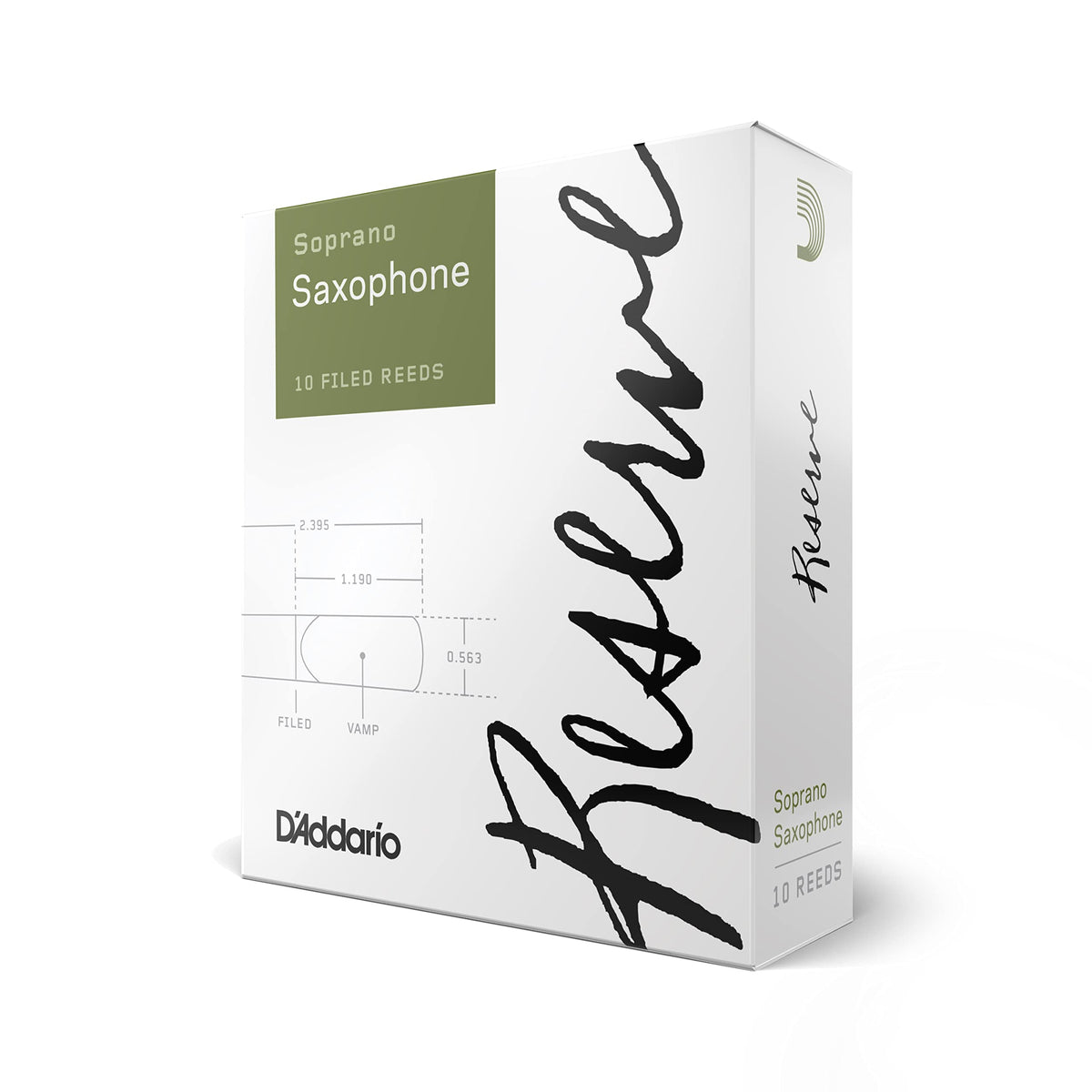 D'Addario Reserve Soprano Saxophone Reeds, Strength 4.0, 10-Pack