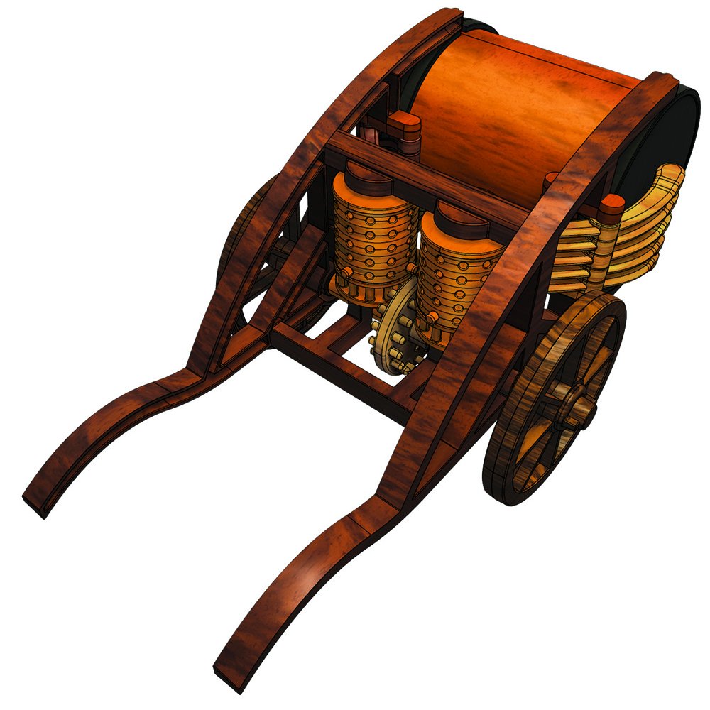 Leonardo da Vinci Series Mechanical Drum Automatic Performance Drum by Doyusha