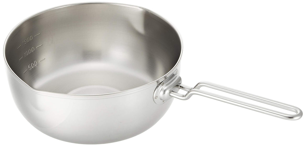 Endo Shoji TKG AYK52020 Single-Handled Pot, Snow Flat Pot, 7.9 inches (20 cm), Inner Diameter x Depth 7.6 inches (193 x 82 mm), Bottom Diameter: 6.3 inches (160 mm), Plate Thickness: 0.3 inches (0.8