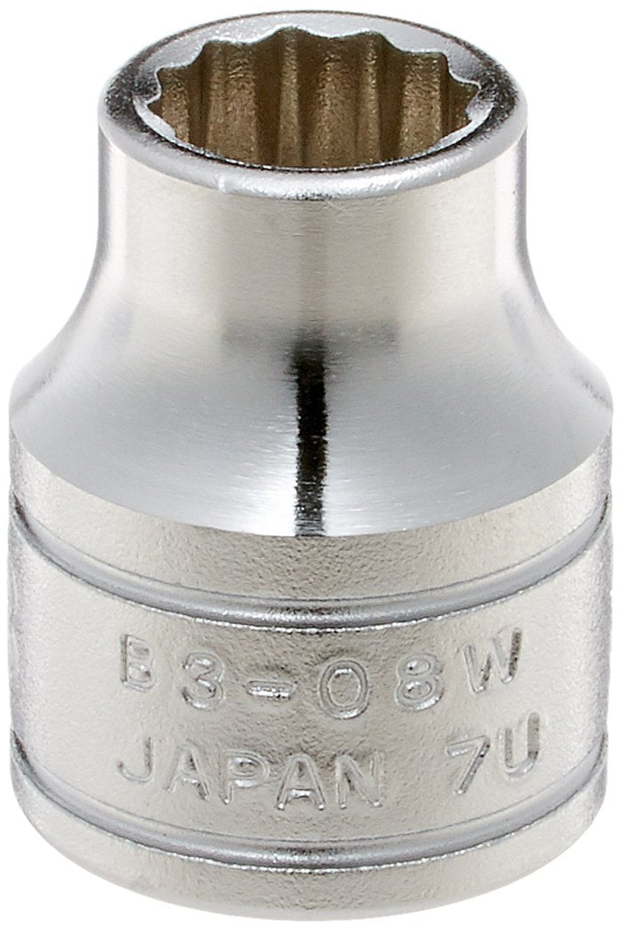 Kyoto Tool (KTC) B308W Socket, 12 Angle, Opposite Side Dimensions: 0.3 x Insertion Angle: 0.4 x 0.47 x Total Length: 0.9 inches (22 mm), 1 piece