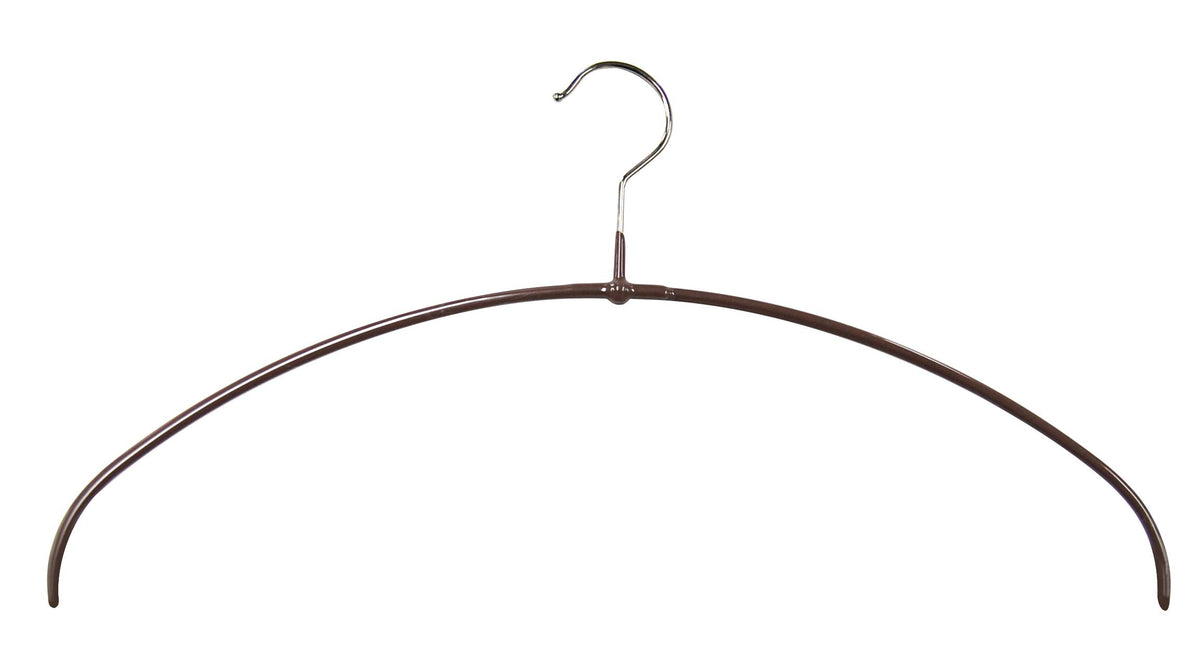 MAWA 119426 Non-Slip Hangers, Slim Human Body Hangers, Set of 3, Dark Brown