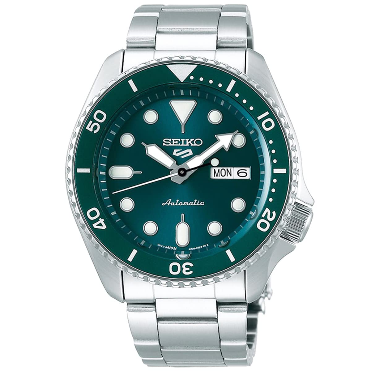 Seiko SRPD61 Men's 5 Sports SKX Sports Style Automatic Mechanical Wristwatch, Limited Edition, Green, green, Bracelet Type