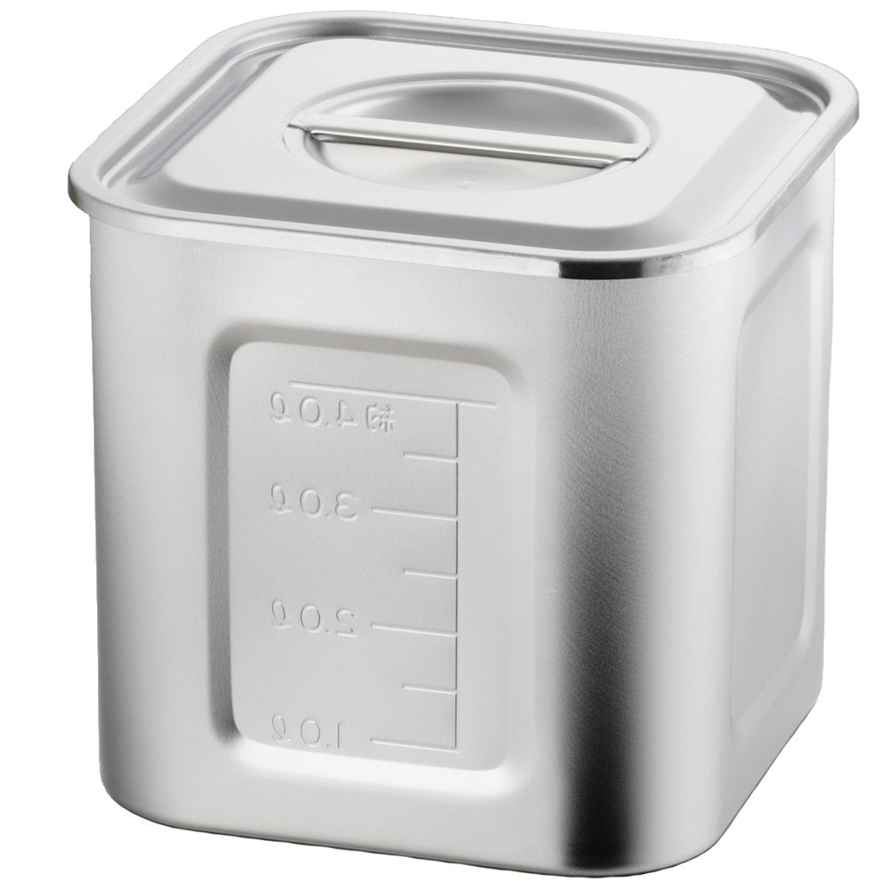 赤川器物製作所 Akagawa Kimono Seisakusho AG 21-0 Square Kitchen Pot with Scale 5.3 inches (13.5 cm) (No Hands)