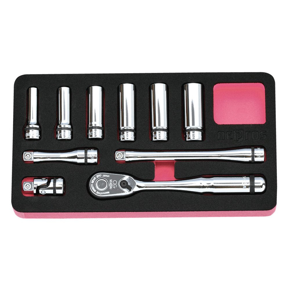 nepros 3/8" sq. Socket Wrench Set (10pcs.)