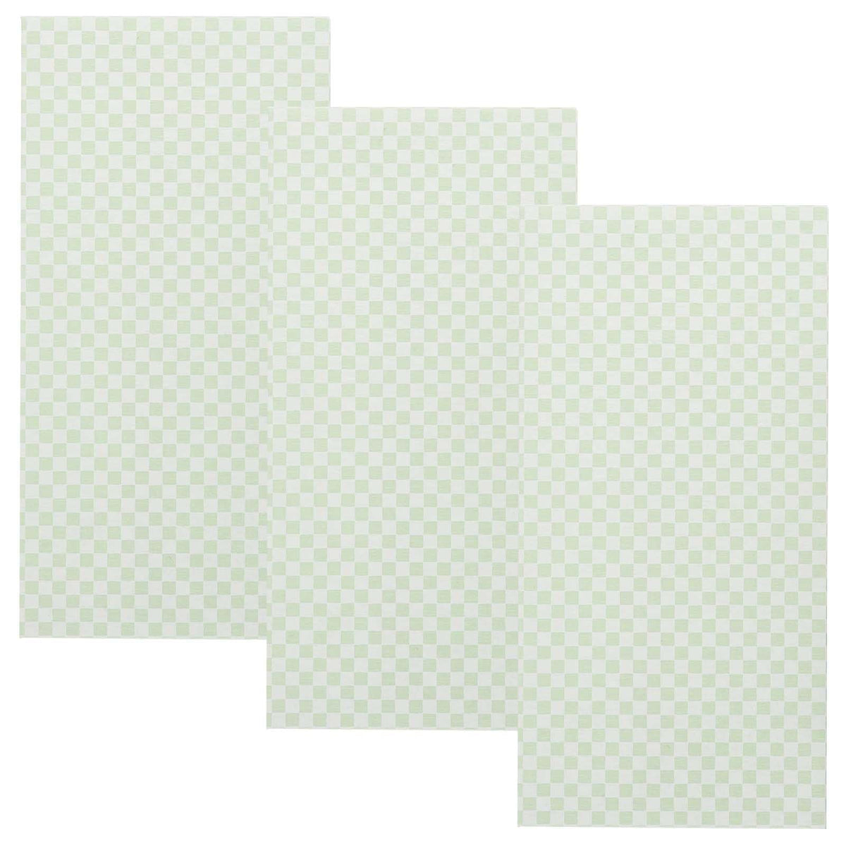 SCV107-11 Ishibori Center Gold Seal Multi-Purpose Checkerboard Set of 3, Approx. 3.5 x 7.1 inches (9 x 18 cm), Made in Japan, Green