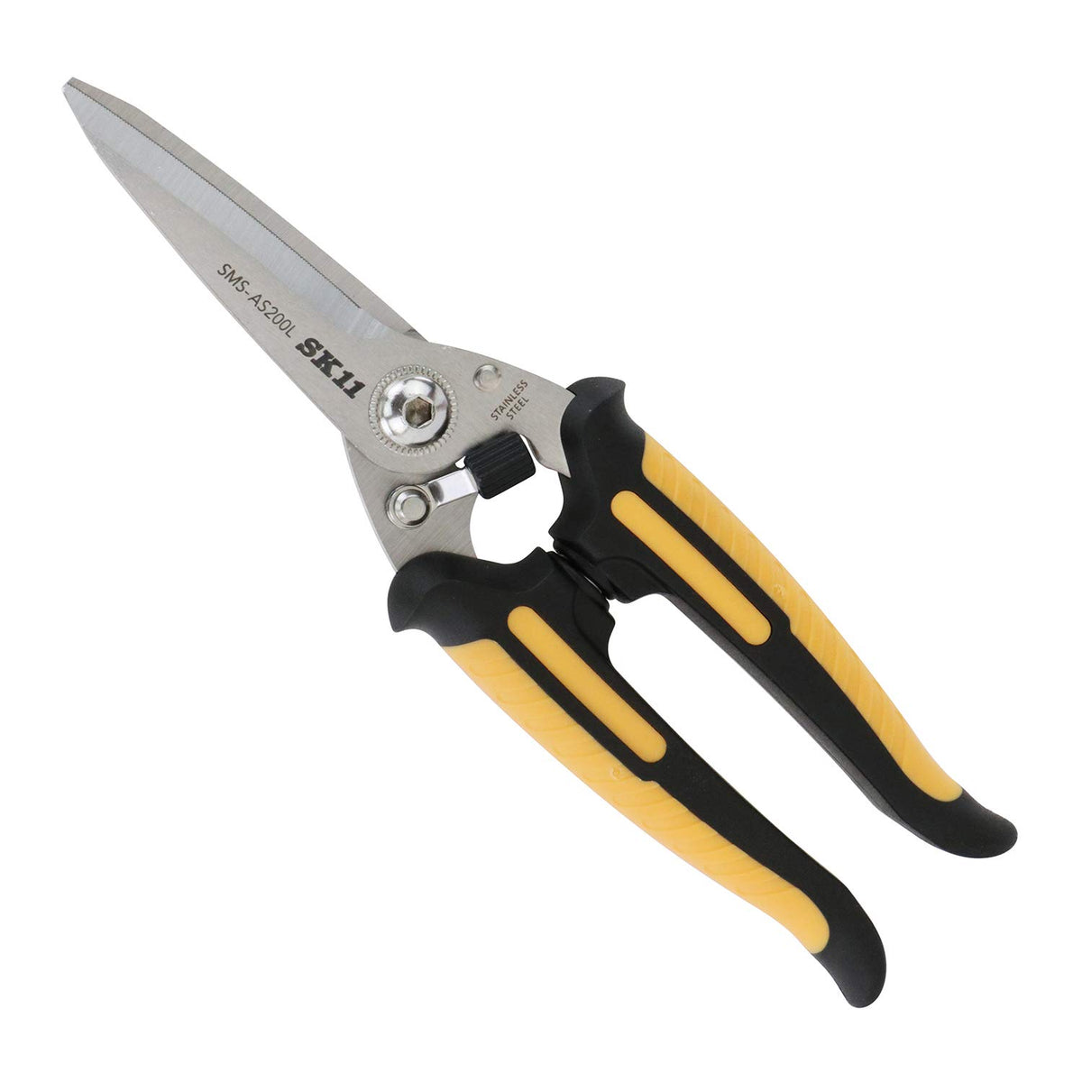 SK11 SMS-AS200L All-Purpose Scissors, All Stainless Steel, Long, Total Length: Approx. 7.9 inches (200 mm)