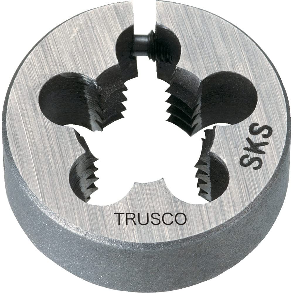 Trusco Nakayama LT50D-16X2.0 Left Adjustable Round Dice 2.0 inches (50 mm) Diameter 0.6 x 0.08 inches (16 x 2.0 mm)