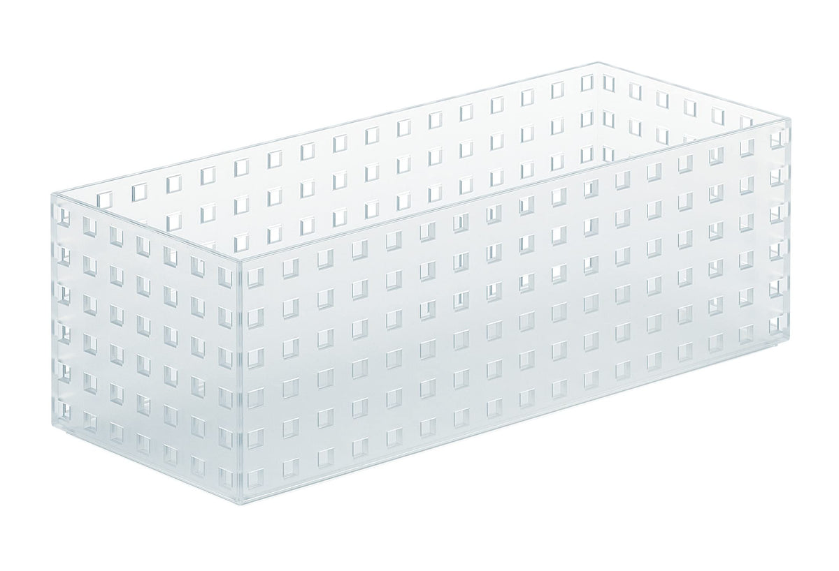 like-it 9025 Kitchen Storage Case, Bricks, 13.8 inches (350 mm), Middle, Large, Clear, Made in Japan, Approx. Width 5.5 x Depth 13.8 x Height 4.9 inches (14 x 35 x 12.5 cm), Stackable, Accessory Storage