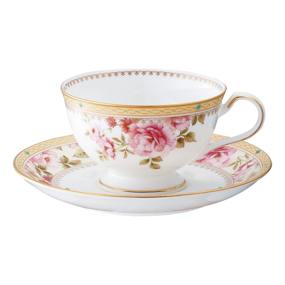 Noritake T97221/4861 Cup & Saucer (Coffee/Tea Combined) 190cc Heartford Bone China