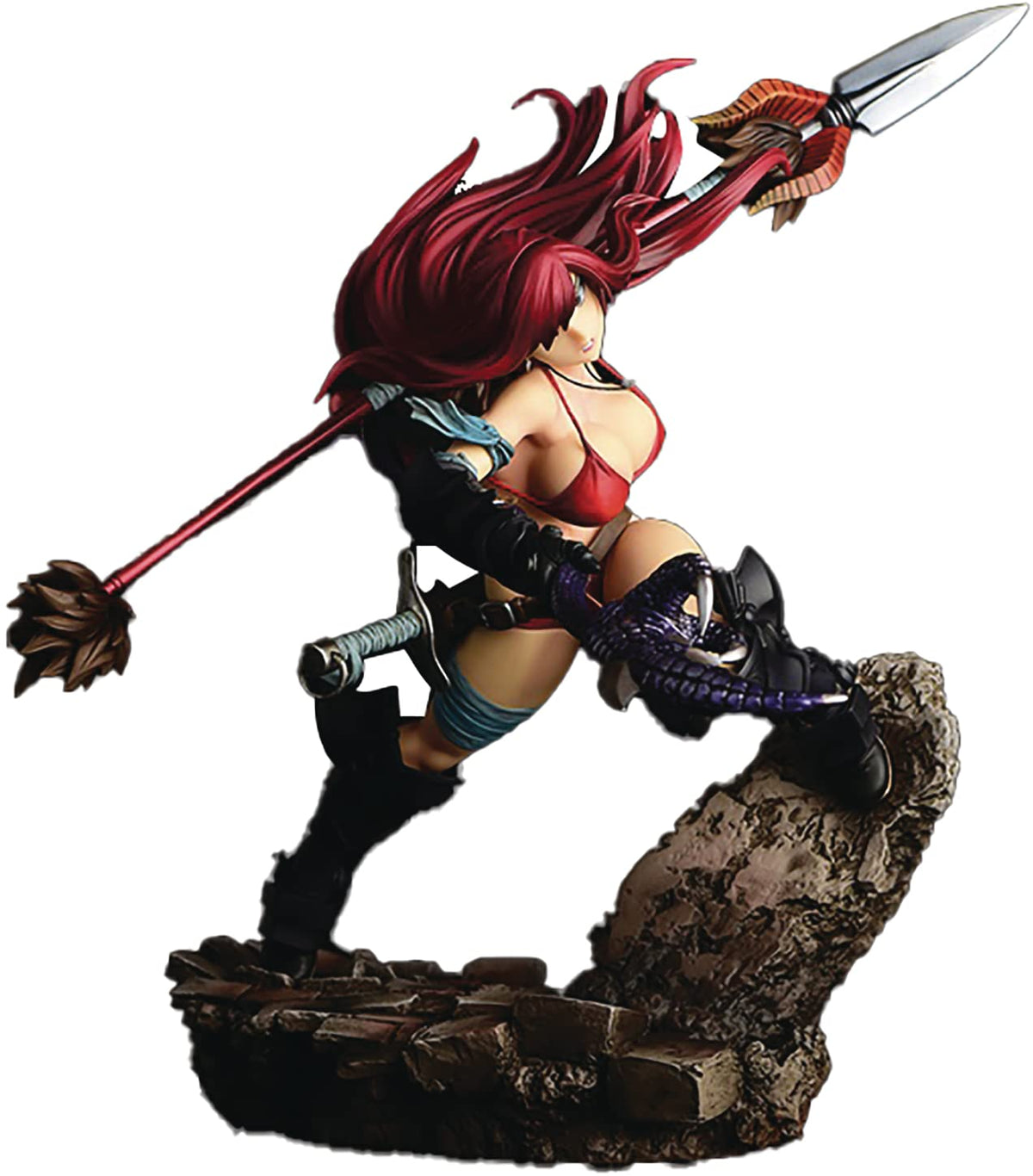 ORCATOYS Fairy Tail: Erza Scarlet (The Knight Black Armor Ver.) 1:6 Scale PVC Figure, Multicolor