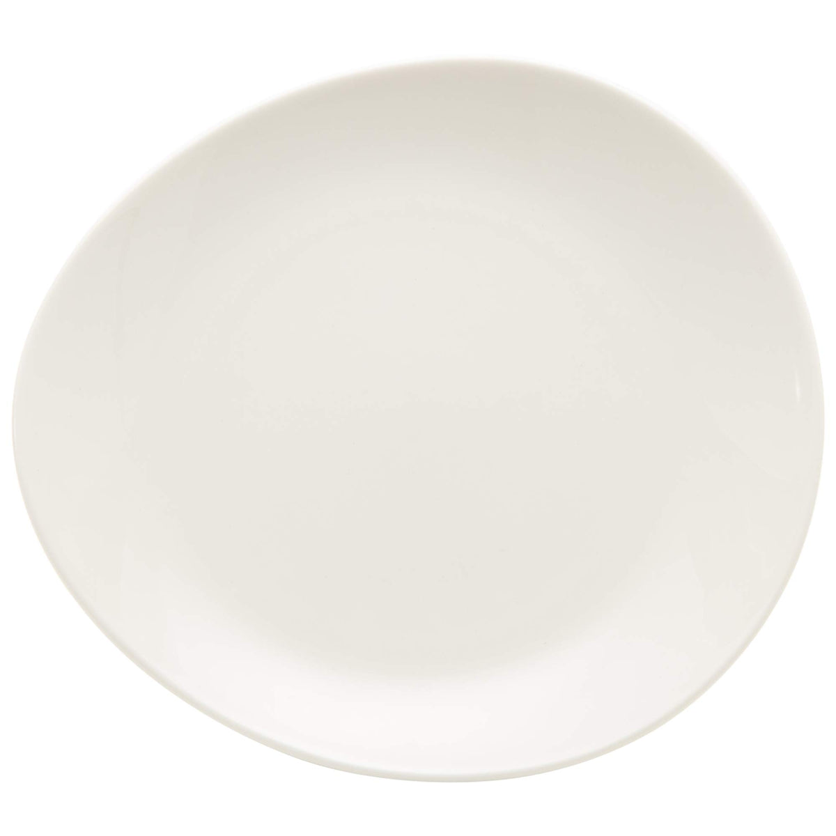 Narumi 41031-5723 Patia Plate, 8.7 inches (22 cm), White, Stylish, Simple, Flat Plate, Microwave, Dishwasher Safe