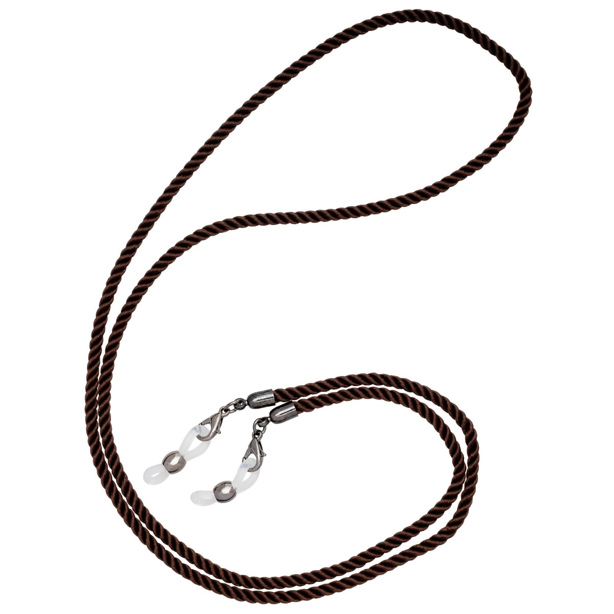 Tccase Eyeglass Holder, Glasses Strap, 29.1 inches (74 cm), Simple, Necklace, Acrylic, Anti-Slip Eyewear Strap, Brown