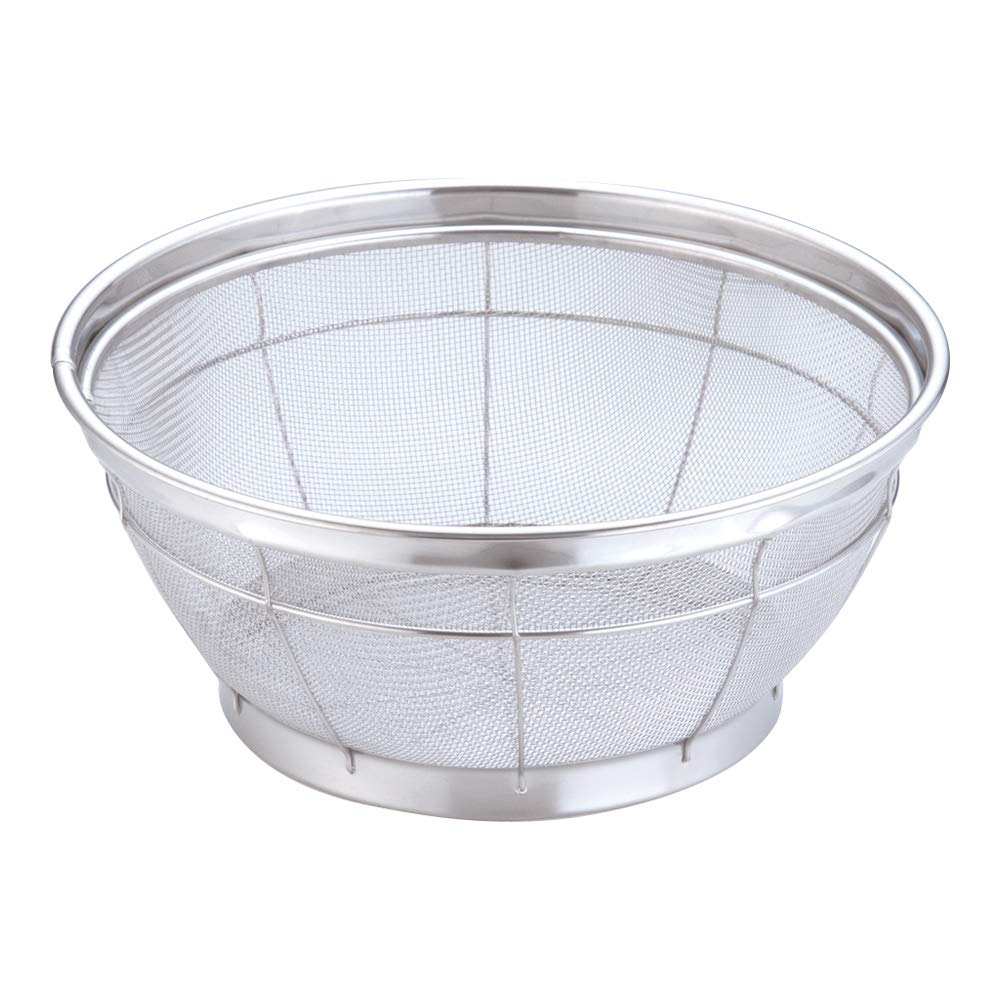 Endoshoji AZL4327 Strainer, Commercial Use, Shallow Type, New Mammoth, 10.8 inches (27.5 cm), Stainless Steel, Made in China