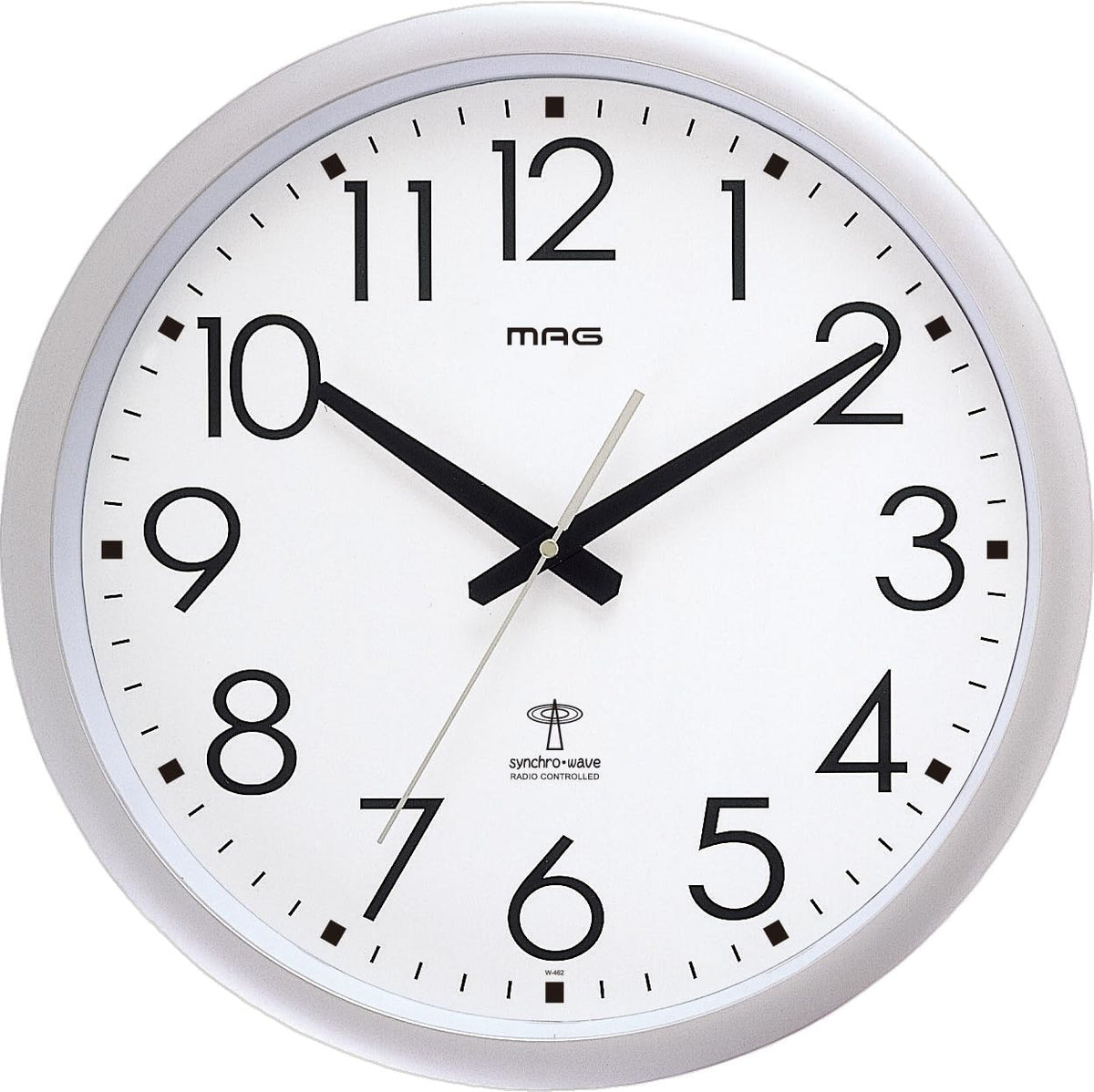 MAG ( Mug Wall Clock Radio Clock Wave 420 W-462 SM (Silver Metallic)