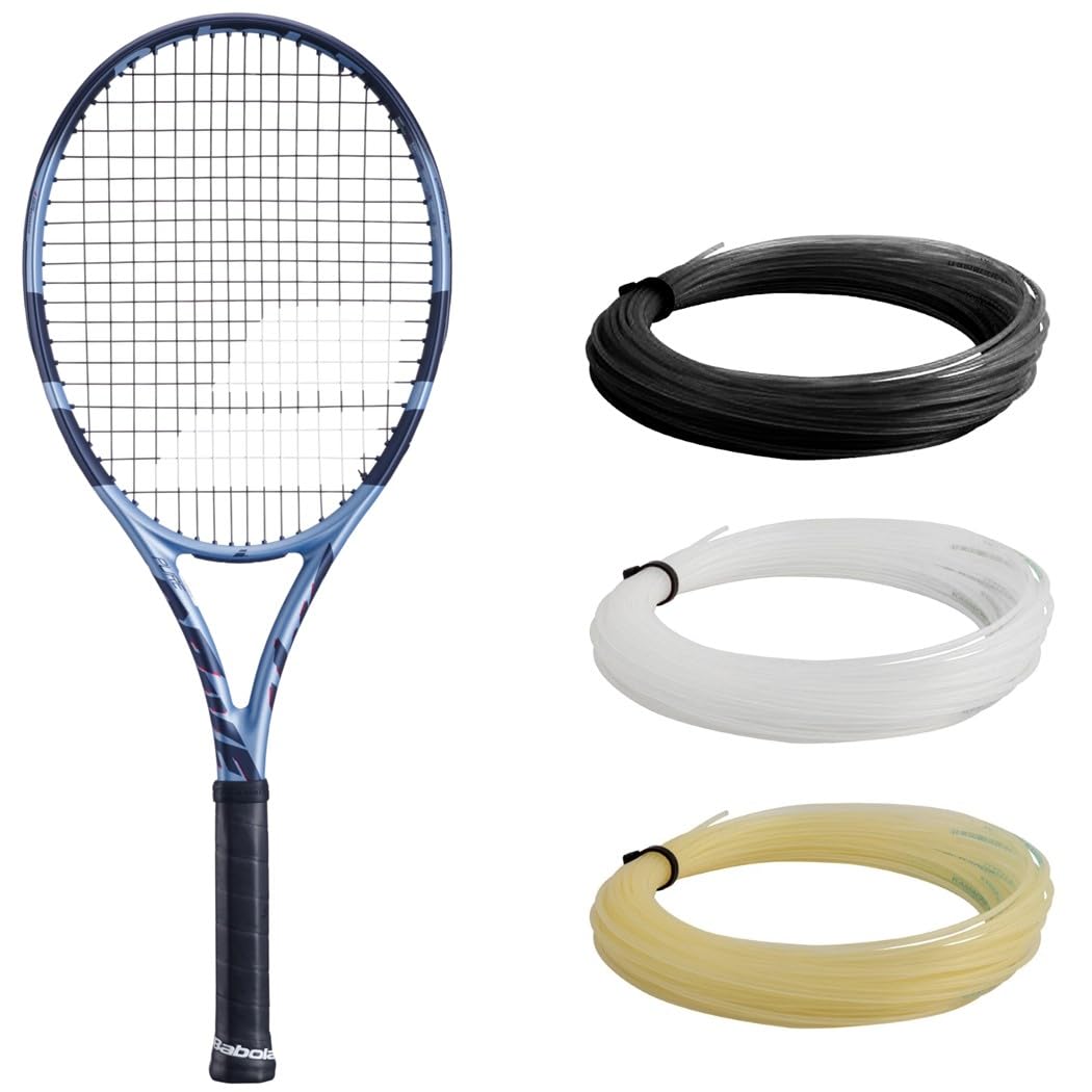 Babolat Pure Drive 11th Gen Tennis Racquet (4 3/8" Grip) Strung with White Syn Gut at Mid-Range Tension