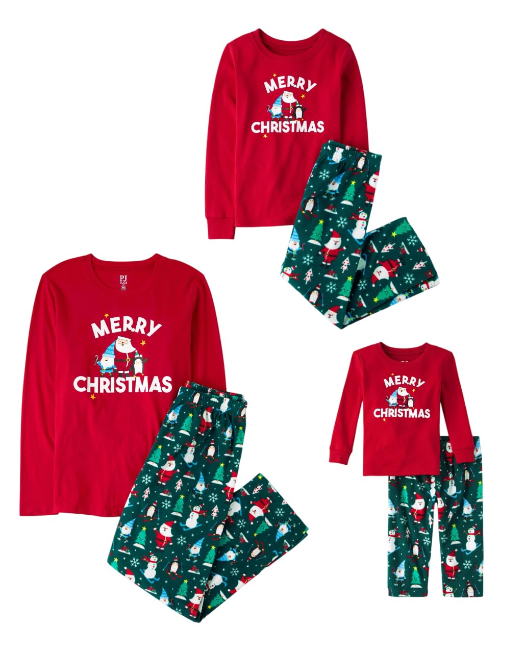 The Children's Place,Unisex Baby,Family Matching, Holiday Pajama Sets, Fleece,Merry Festiviness- Baby/Toddler,0 Months,3 Months