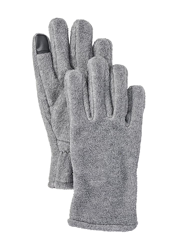Descente MOVE SPORT MVSP GY L Fleece Gloves, Thermal, Touch Panel Compatible, Grey, Large