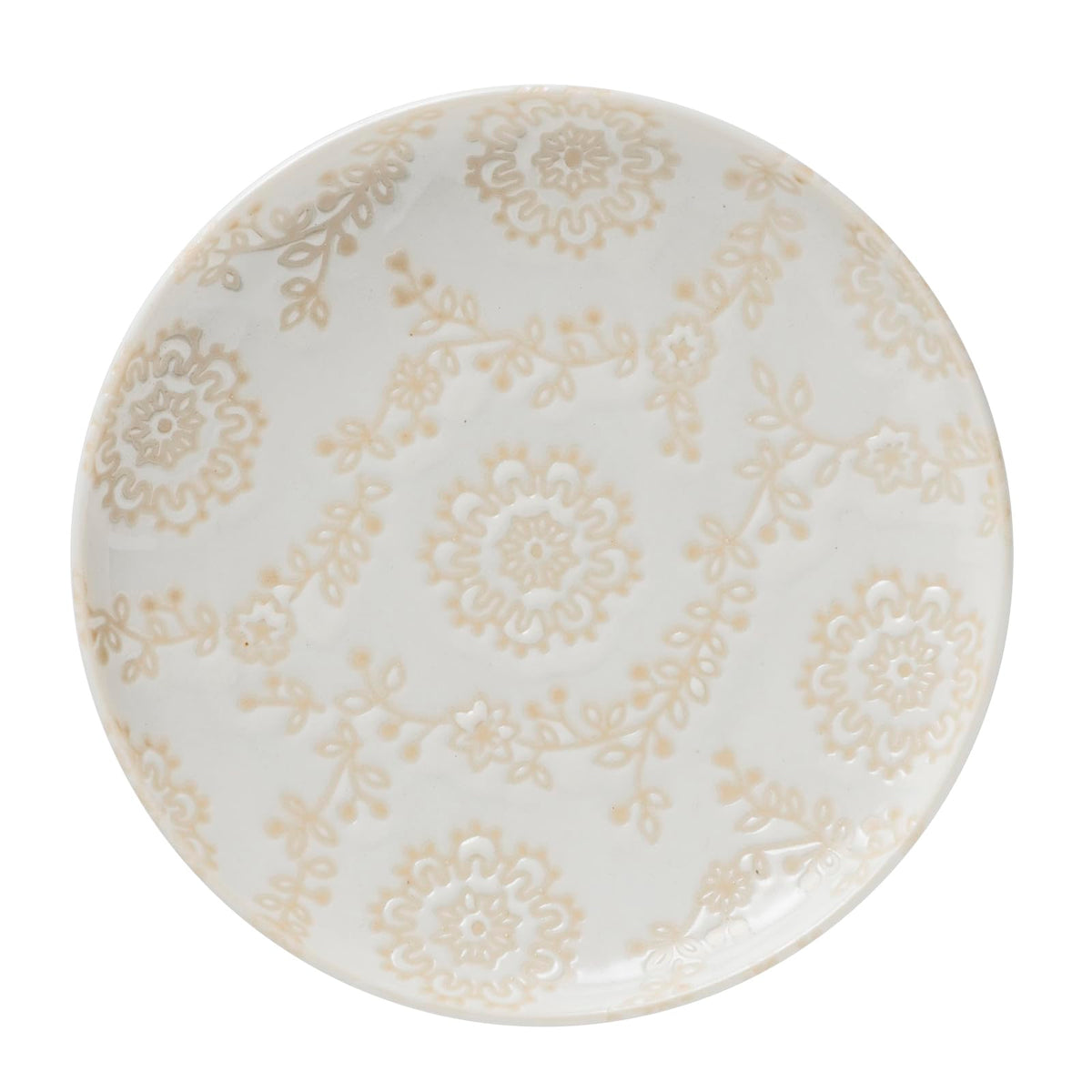 Mino Ware 133-60414 Plate, Flat, Approx. 5.9 inches (15 cm), Microwave, Dishwasher Safe, Lace, White, Made in Japan