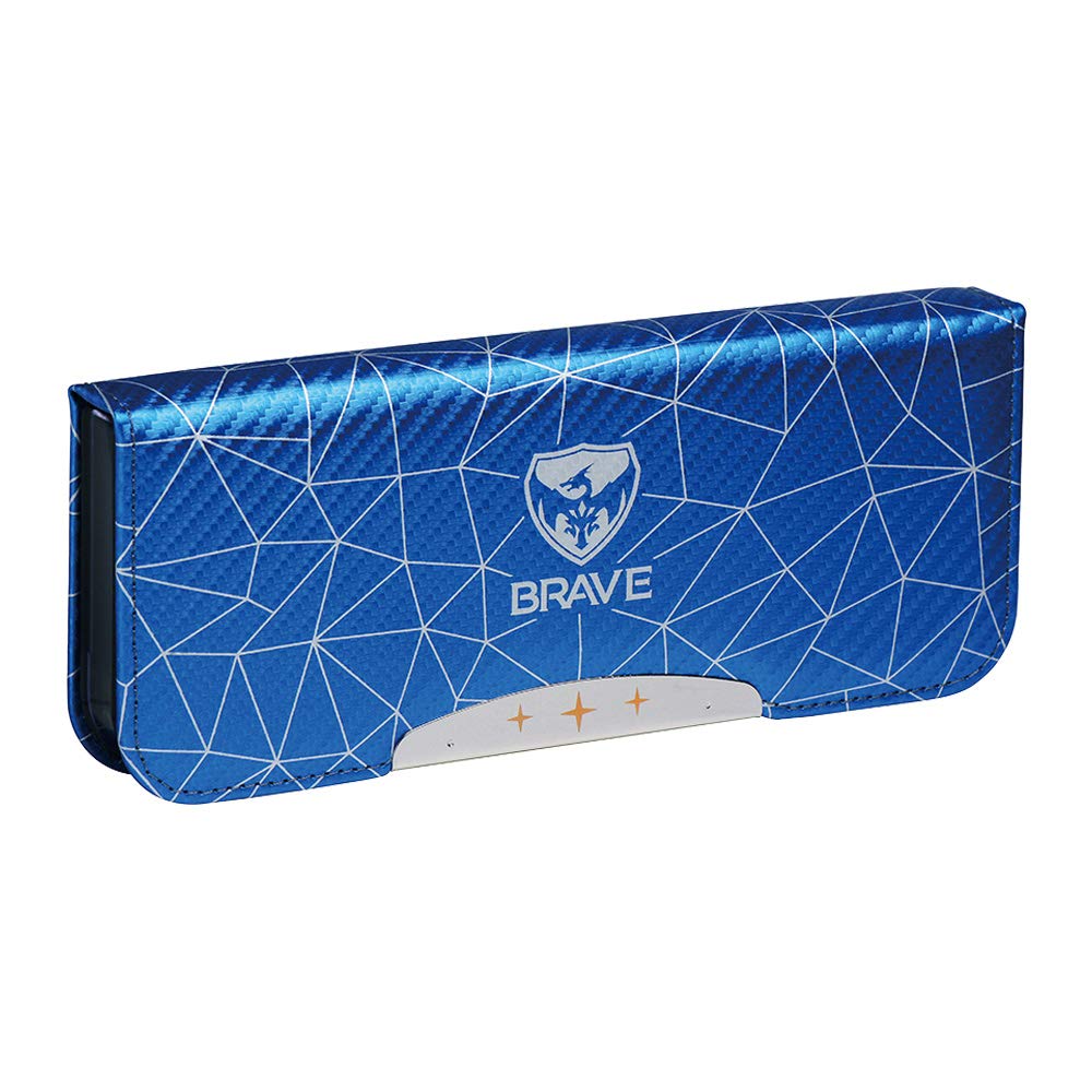 Sonic FD-8704-B Pencil Case, Double Sided, Pencil Case, Slim, Brave, Polygon, Allock, Blue