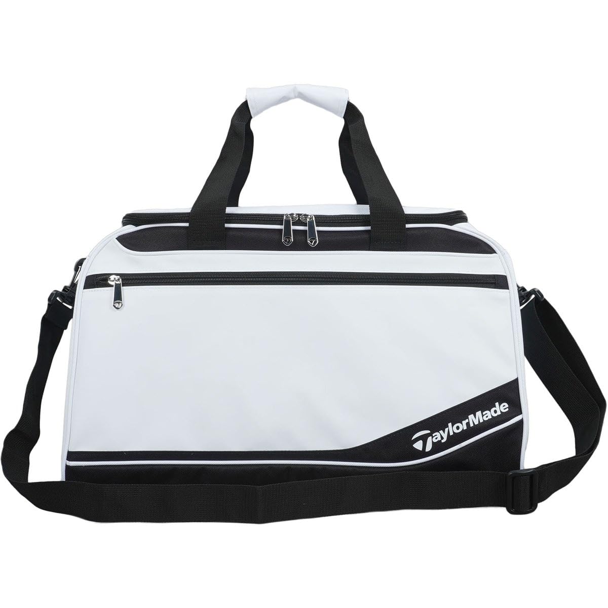 TaylorMade True Light Boston Bag, White/Black, Men's Boston Bag, 24SS UN068