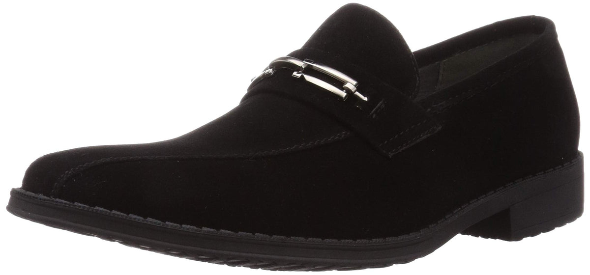 AAA+(サンエープラス) Men's Business Shoes Bit Loafers, Black Suede, 29.0 cm 3E
