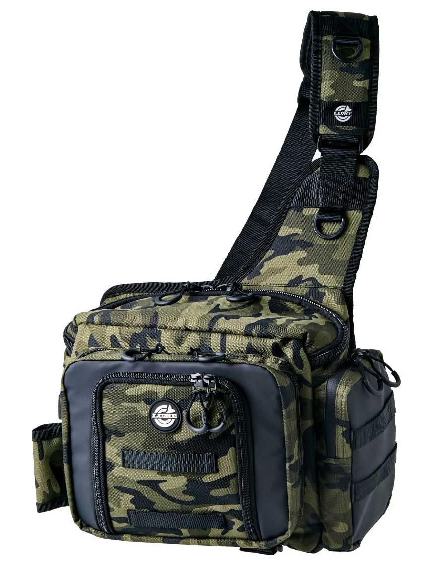 Gamakatsu LE323#2 Langan Shoulder Bag 2.0, Camo Black