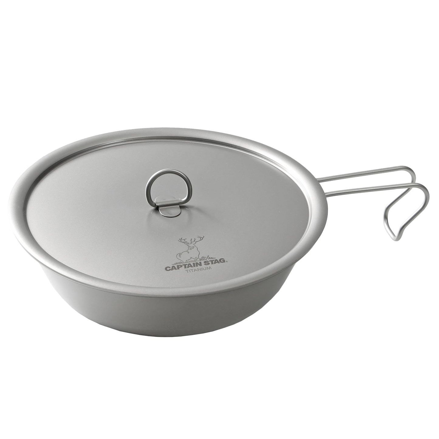 Captain Stag UH-4510 Kitchen Utensils, Frying Pan, 6.7 inches (17 cm), Lid Included, Lightweight, Titanium, Made in Japan, Made in Japan
