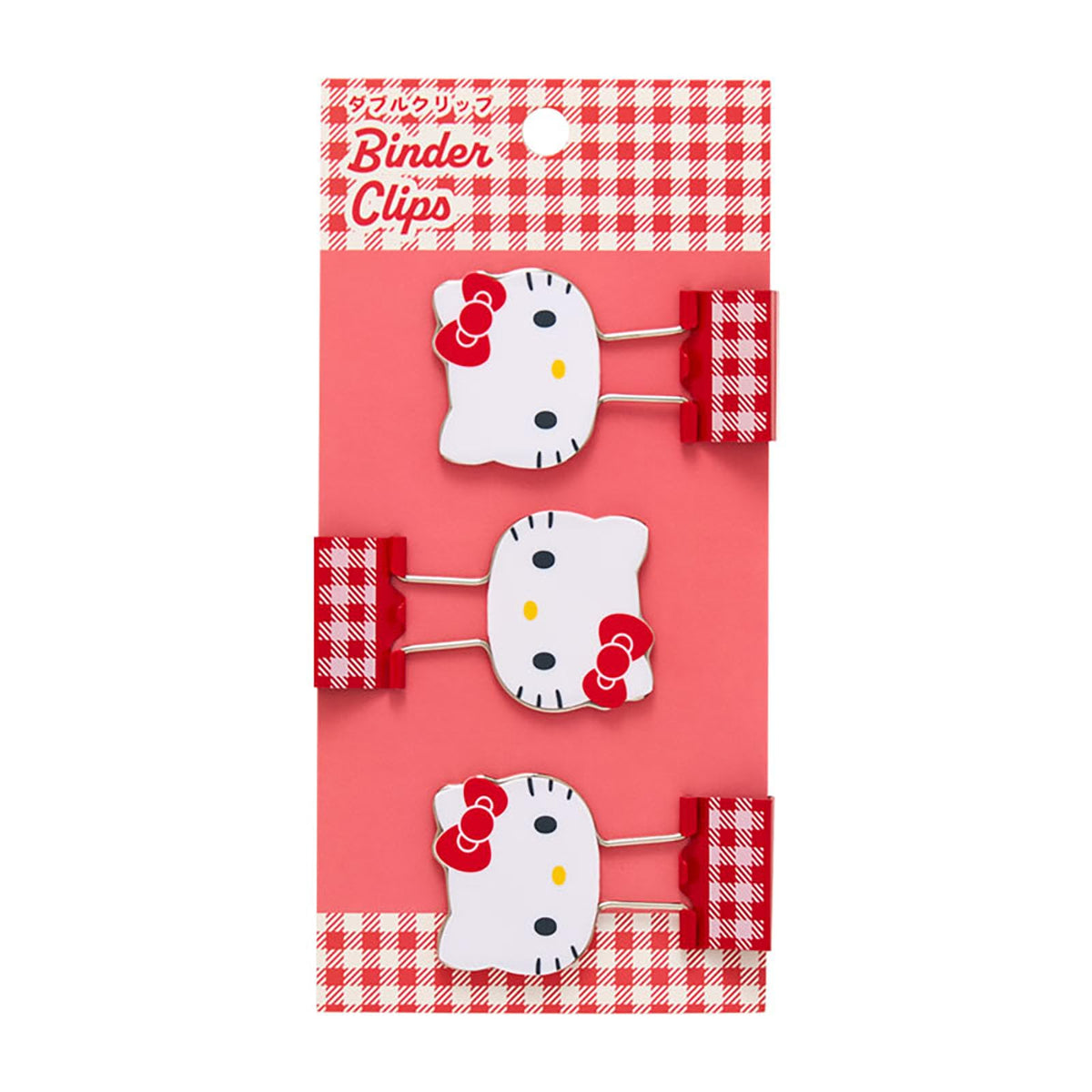 Sanrio 615366 Hello Kitty Double Clips, ABS Steel, Set of 3