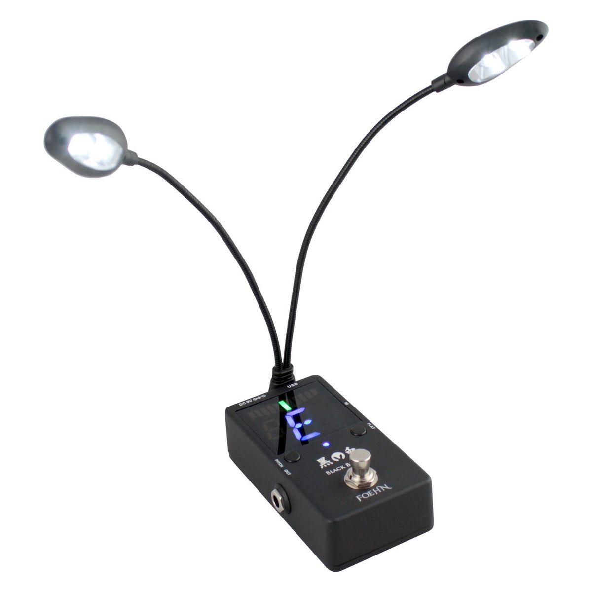 FOEHN PL-09 Black Bunny -黒兎- Pedal Tuner with USB Light USBライト付き ペダル型 ギターチューナー