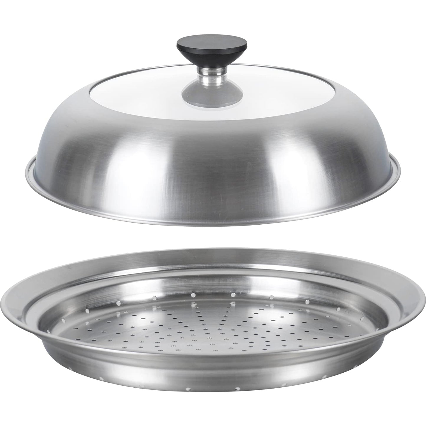 Wahei Freiz AME-7438 Frying Pan Steamer Cover, Domed Type, Easy to Put On, Easy to Put On, Steamed Cooking, Cookdely, 9.4-10.2 inches (24-26 cm)