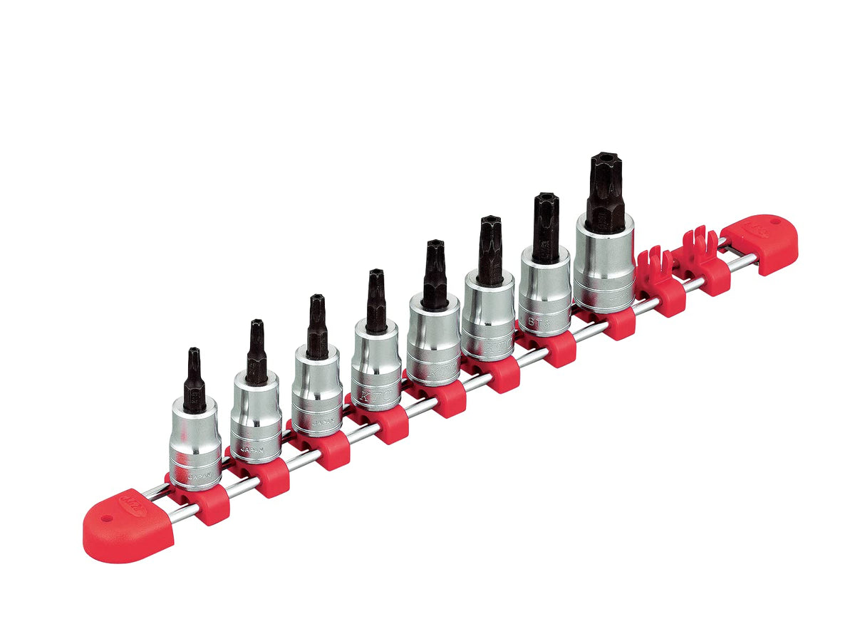 Kyoto Tool (KTC) TBT3S08TH 3/8-Inch (9.5 mm) Short T-Shaped Anti-fidging Torx Bit Socket Set, Set of 8