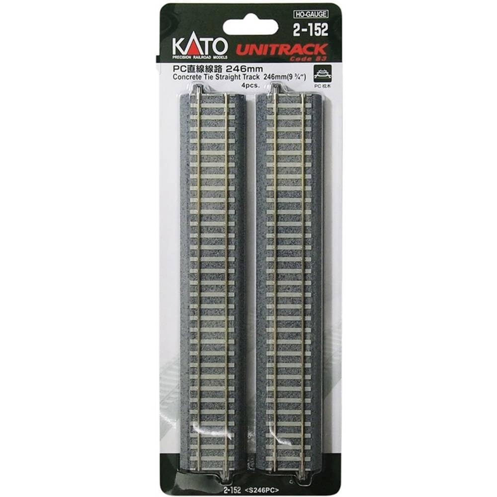 Kato USA, Inc. HO 246mm 9-3/4" Track Straight, Concrete Ties (4)