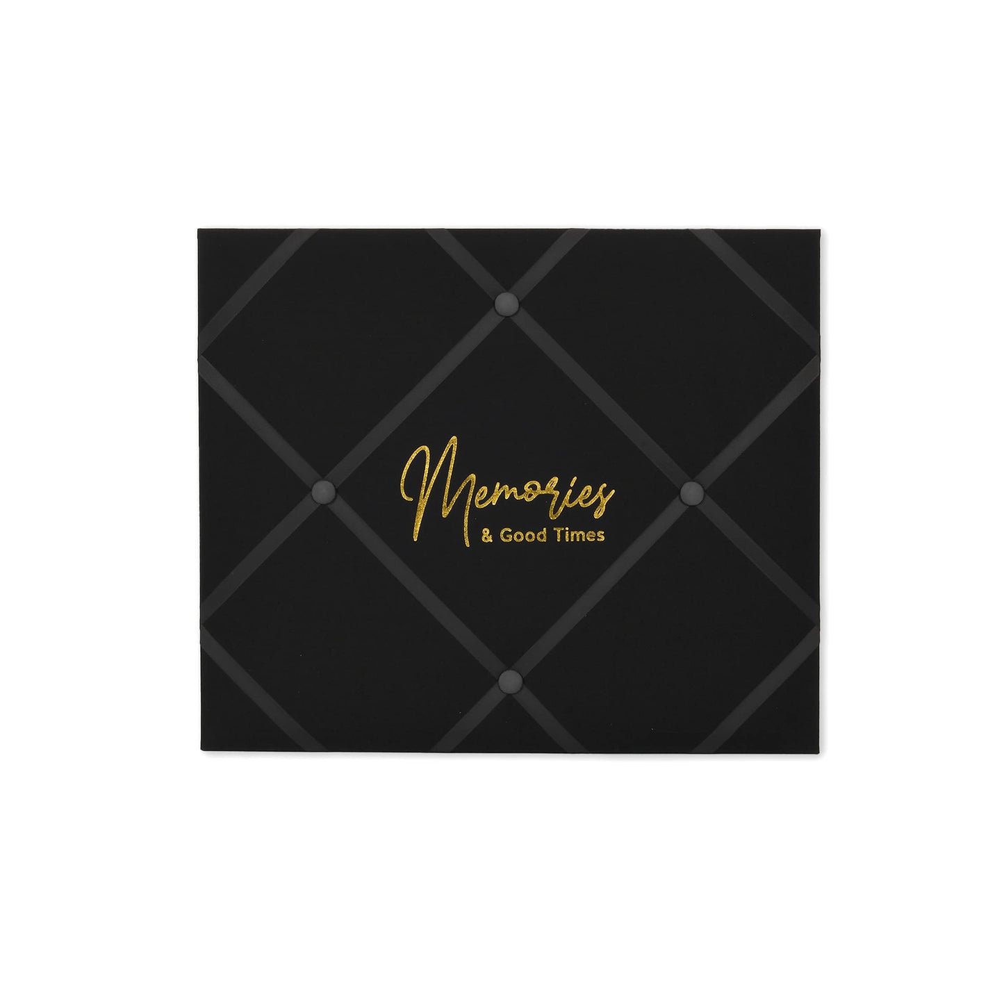 New View Gifts MEMO Wall Hanging 19' X 16' French Memo & Photo Board, Memories Black Linen Fabric, 19" X 16" X .6"