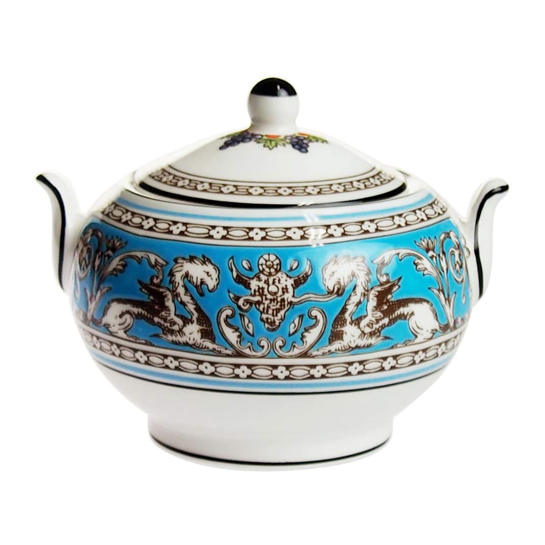 ウェッジウッド(Wedgwood) Wedgwood Sugar Pot Milk Pitcher, Small, Turquoise