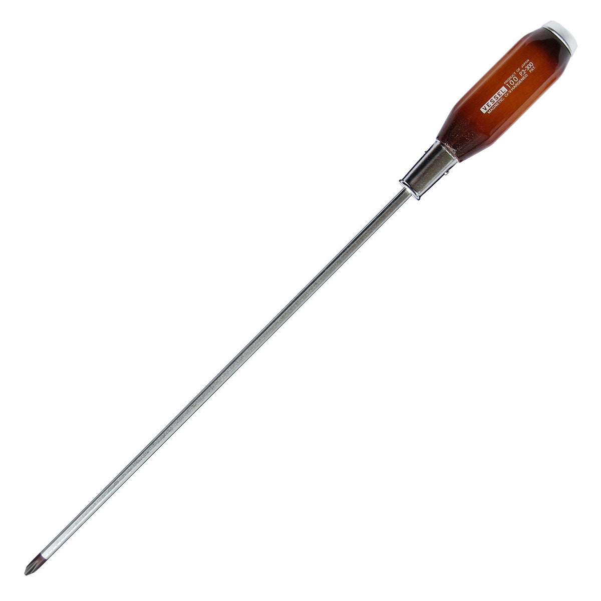 VESSEL Strong Through-Through Screwdriver Wooden Handle (Long Shaft Type) +2 x 300 100
