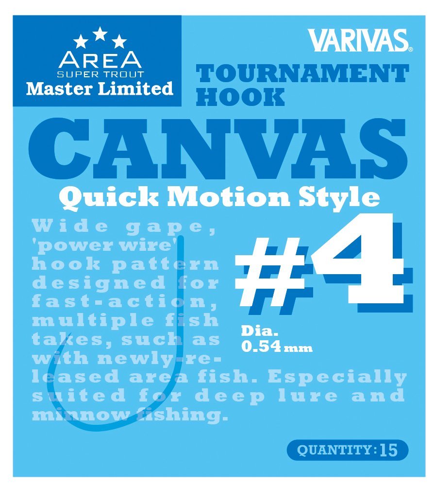 VARIVAS Super Trout Area Master Limited Tournament Hook Canvas #4.