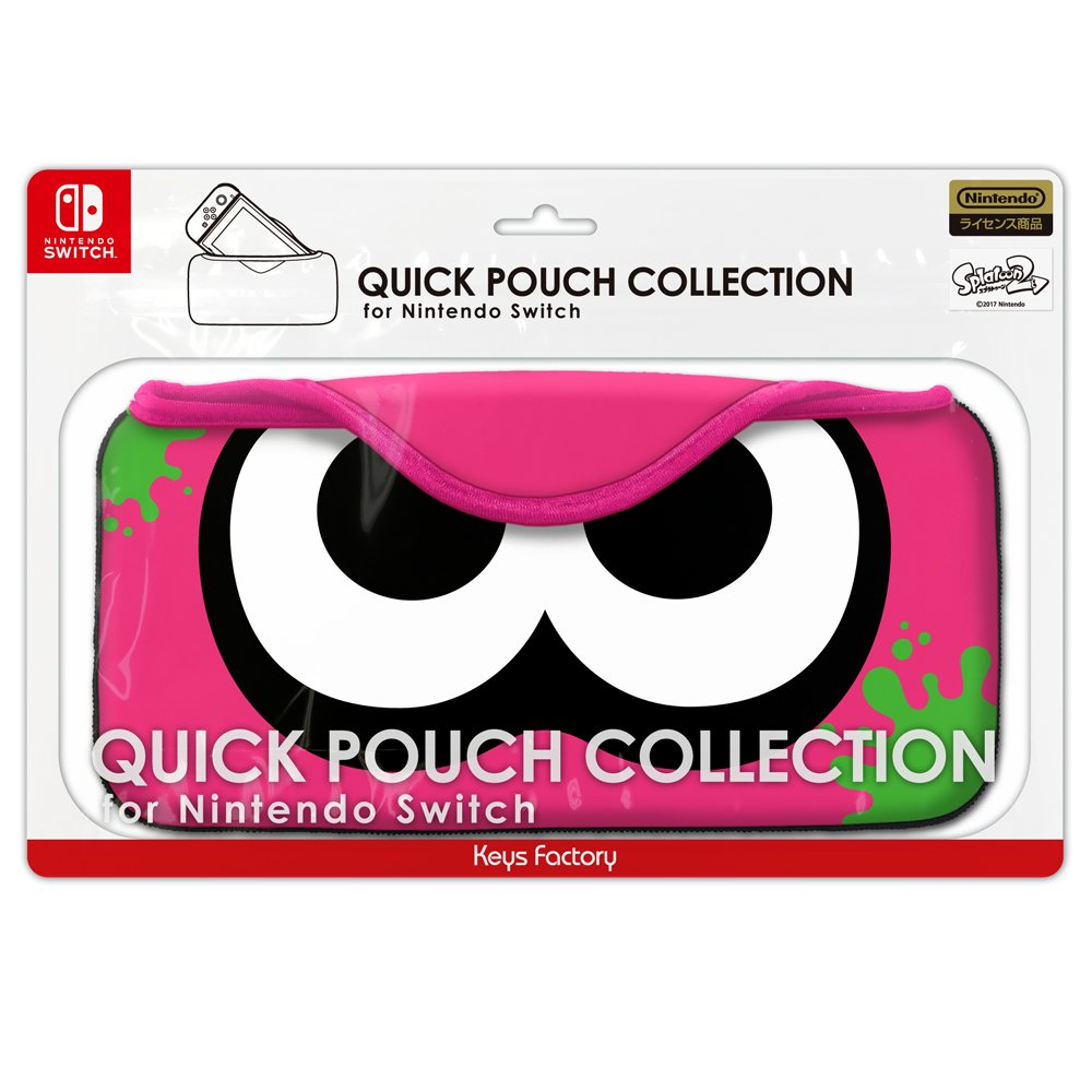 QUICK POUCH COLLECTION for Nintendo Switch (splatoon 2) Squid: Neon Pink Japan Import