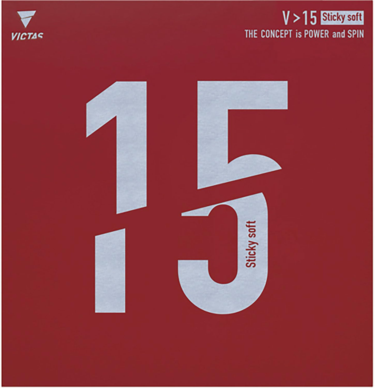 VICTAS Rubber V>15 Sticky Soft (Black, Max)