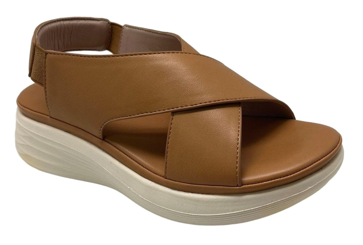 Croissant CR4604 Women's Sandals, Lightweight, Thick Sole Sandals, camel (205), S