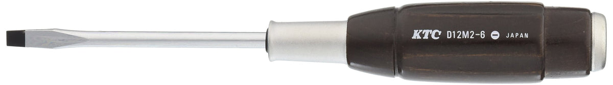 Kyoto Tools (KTC) D12M26 Wooden Handle Screwdriver, Negative Through Type, 0.2 inches (6 mm)