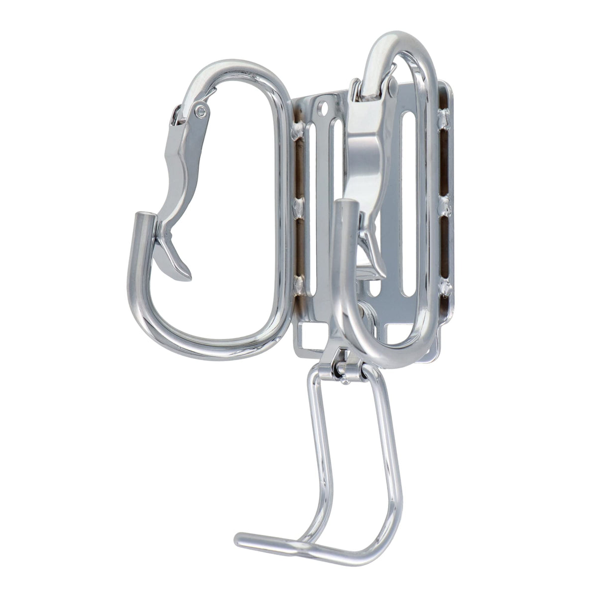 Sankyo Corporation DBLTACT DT-THB-812R Carabiner Tool Difference, Curved Gate x Claws, Double + Ratchet Insert, Silver