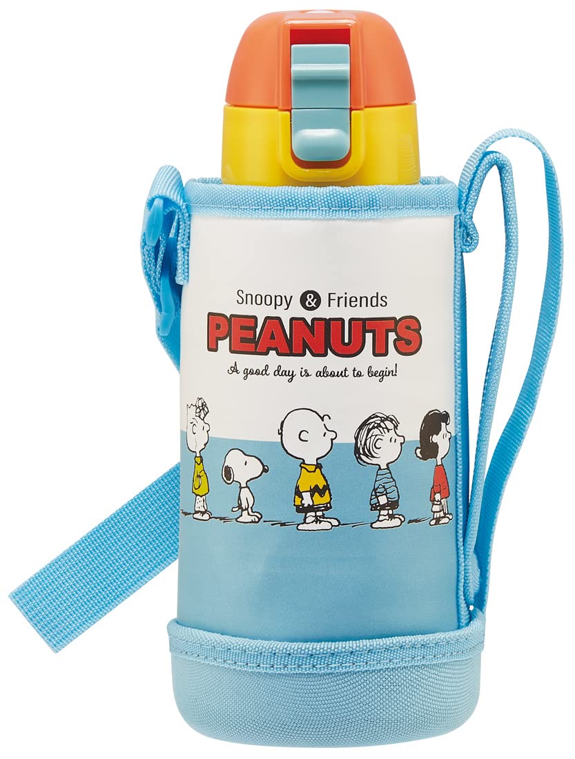 Skater KSTCH6-A Snoopy Two-Tone Water Bottle, 20.1 fl oz (600 ml), Cover Included