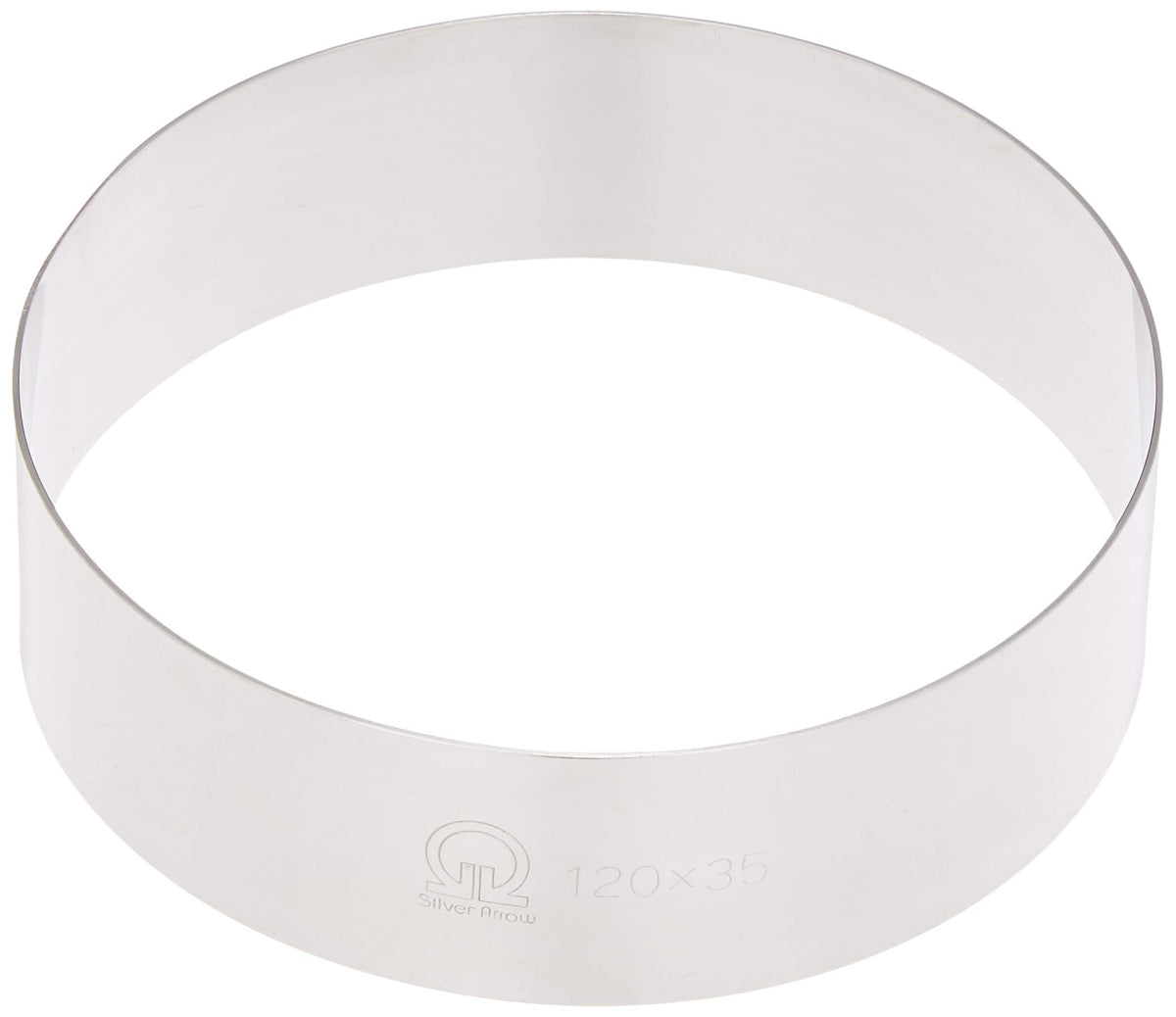 遠藤商事 Endo Shoji WKC14235 Cake Ring, For Commercial Use, Diameter 4.7 x Height 1.4 inches (120 x 35 mm), 18-0 Stainless Steel, Made in Japan