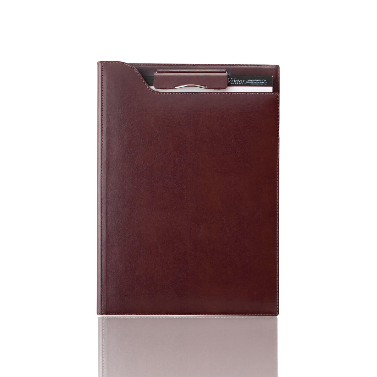Raymay Fujii ZVF654Z Clip File, ZeitVektor A4, Leather, Wine