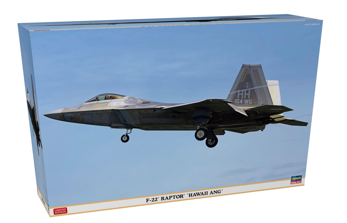 Hasegawa 07555 1/48 Hawaiian Air Force F-22 Raptor Plastic Model