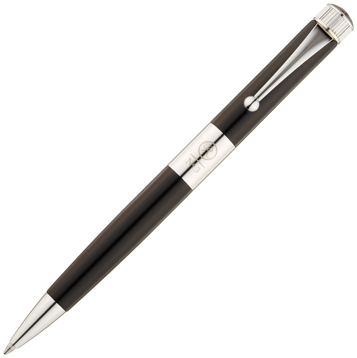 Romeo No. 3 thin shaft ball-point pen black / chrome (japan import)
