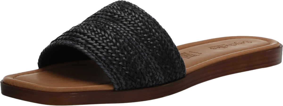Seychelles Women's Palms Perfection Flat Slide Sandal (Black, 7.5)