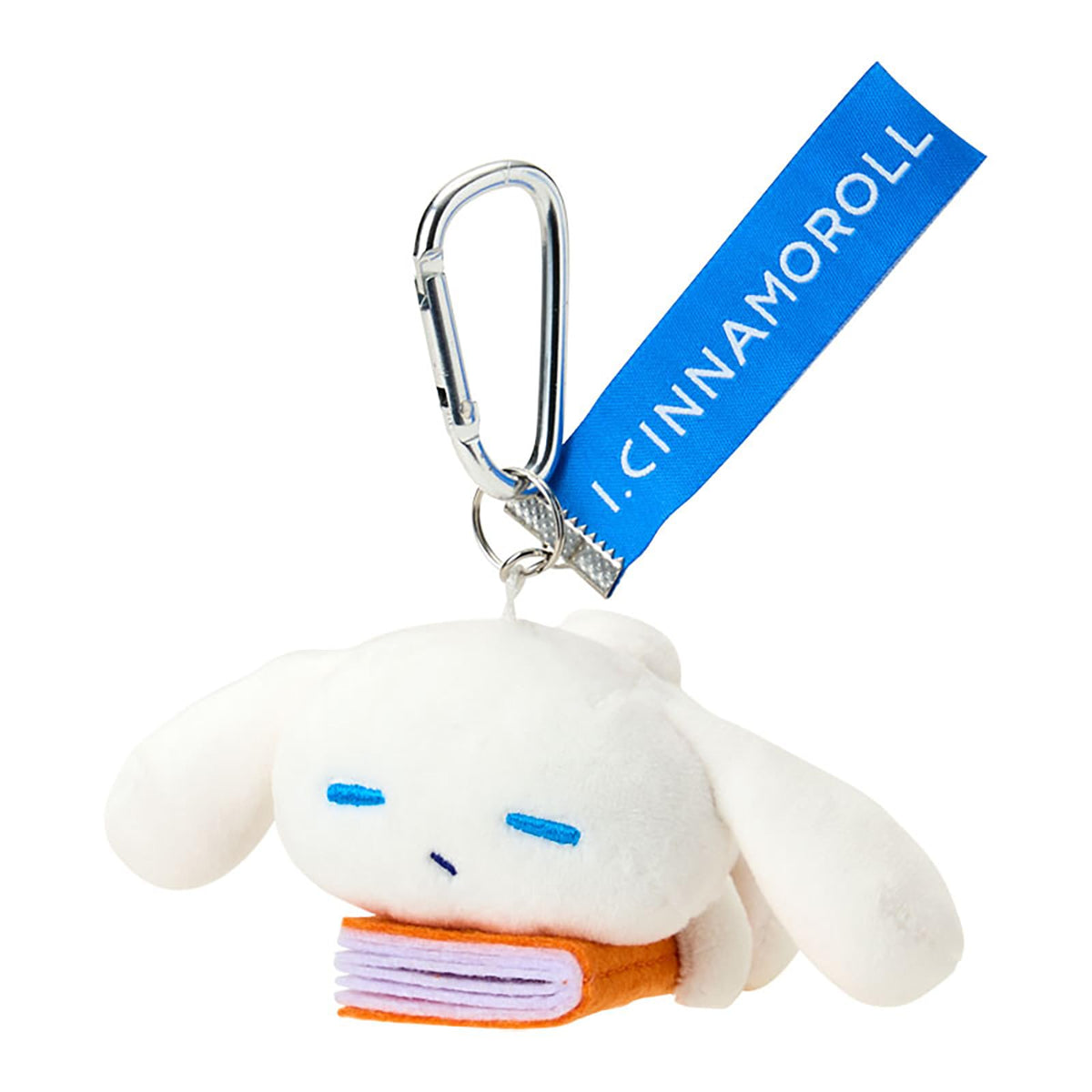 Sanrio 297216 Mascot Holder, Book (Do You Love Yourself?) I.Cinnamoroll (Eye Cinnamorol) Household Goods, Polyester, Steel, Recommended Age: 6 Years and Up
