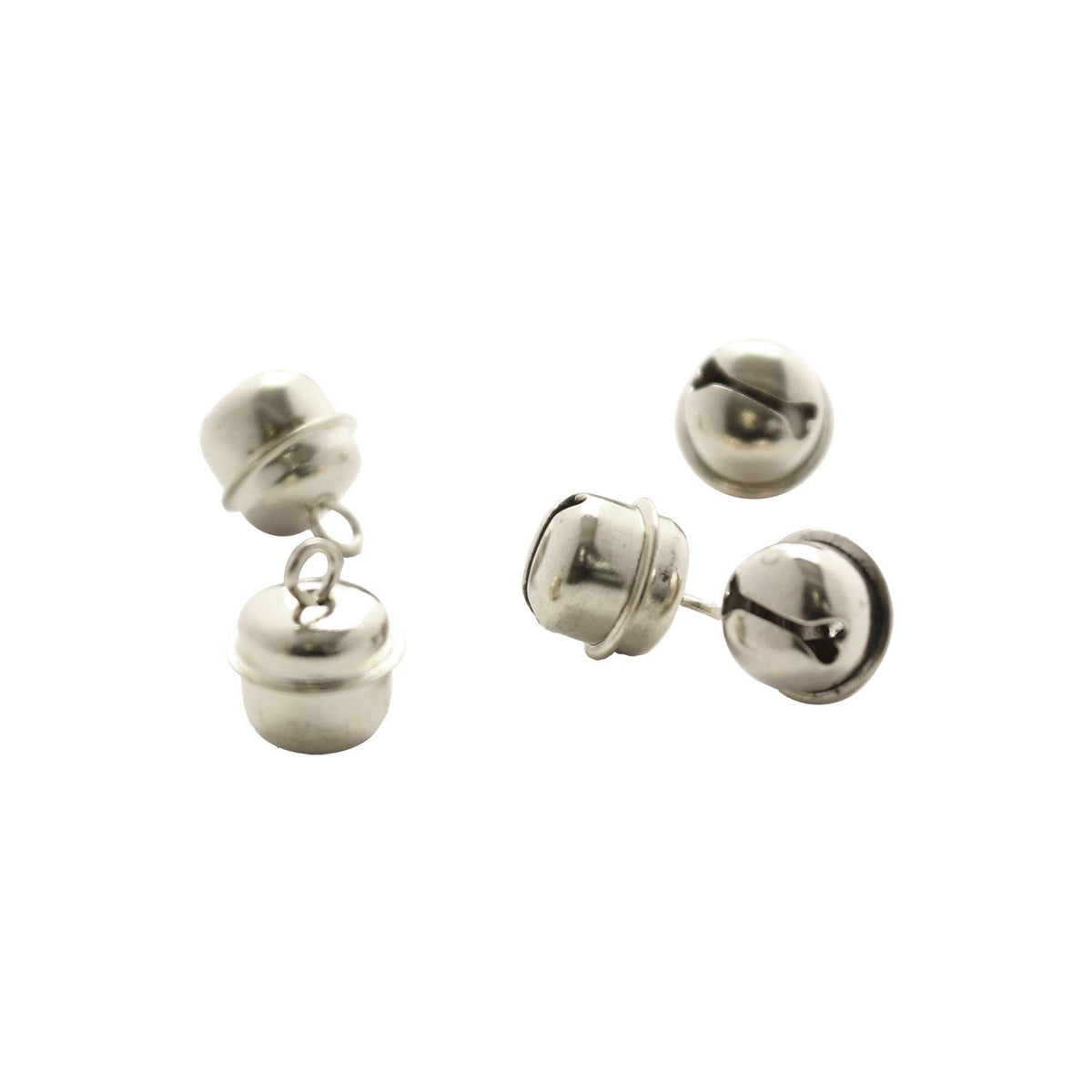 NBK FSZ-12MM-S Lucky Bell No. 3.5, Silver, Approx. 0.5 inches (12 mm), 50 Pieces